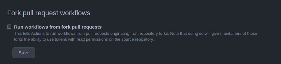 github fork pull request workflows